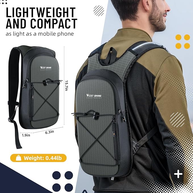 Hydration Backpack with 2L TPU Water Bladder, Lightweight Hiking Water Backpack, Running Hydration Pack for Cycling Climbing Camping Rave, Hydropack for Men Women