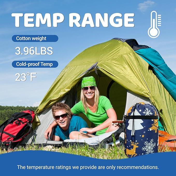 KINGROCK Sleeping Bags for Adults Backpacking Lightweight Waterproof- Cold Weather Sleeping Bag