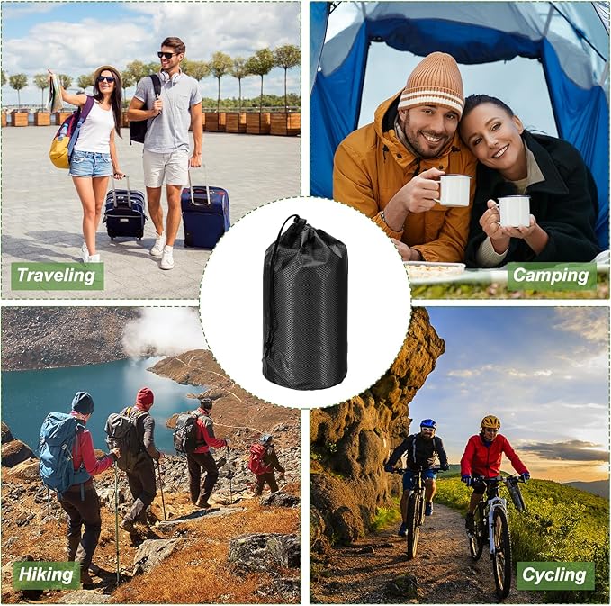PATIKIL Stuff Sack, Waterproof Outdoor Storage Sack Portable Drawstring Dust Flap Bags Lightweight Sleeping Bag for Camping Hiking Backpacking