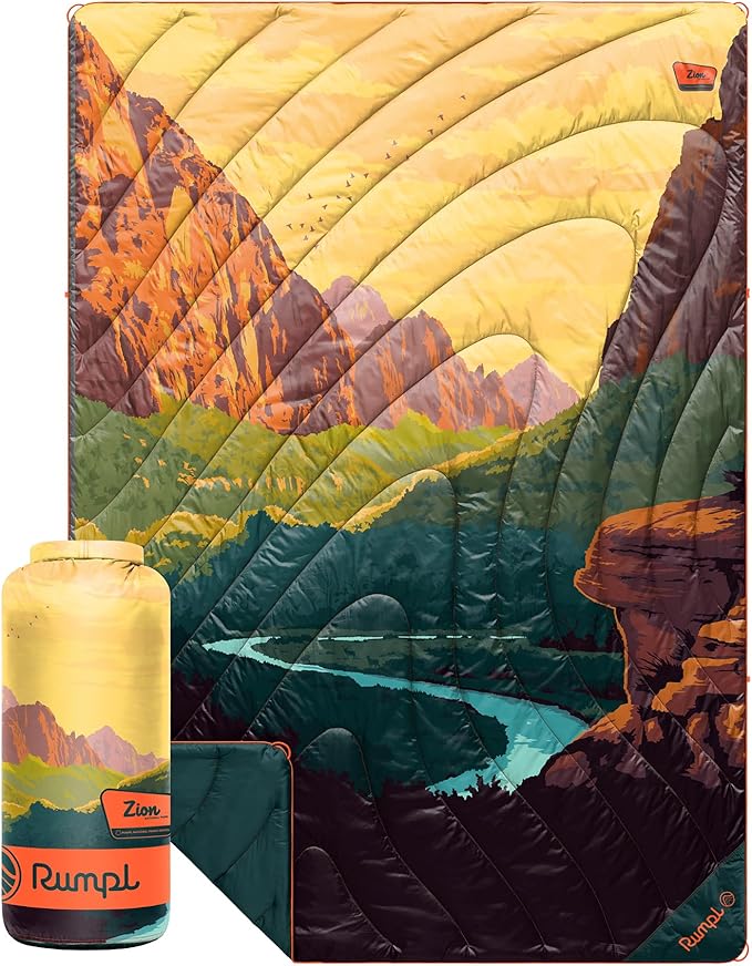 Rumpl Original Puffy Zion National Park Blanket for Camping and Outdoors, V2, Zion
