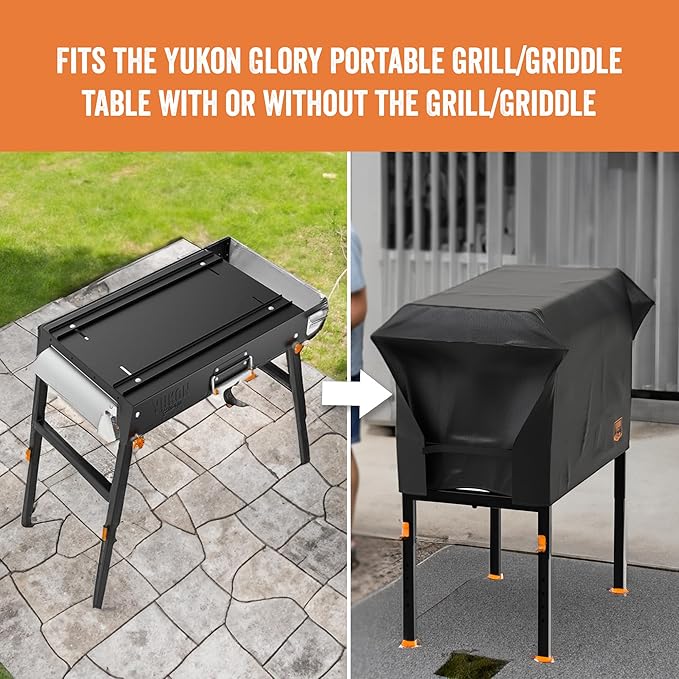 Yukon Glory Universal Portable Grill Table Cover– Cover for Yukon Glory Universal Portable Grill Griddles Stand – Weather Resistant
