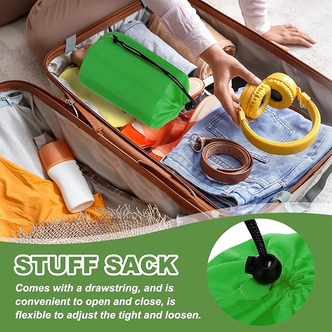 PATIKIL Stuff Sack, Waterproof Outdoor Storage Sack Portable Drawstring Dust Flap Bag Lightweight Sleeping Bag for Camping Hiking Travel