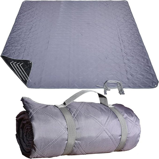 Waterproof Picnic Blanket 80 * 60 in Portable with Carry Strap for Beach Mat or Family Outdoor Camping Party, Park Blanket for Grass Park, Hiking, Travel