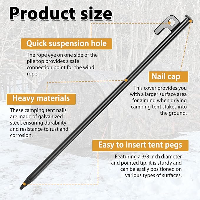 4 Pack Hunting Blind Stakes Kit Heavy Duty Metal Tent Tacks with Ratchet Tie Down Straps Ground Blind Stakes Anchor Kit for Hunt Trip Hunting Blinds Drilling Stakes for Deer Turkey Dove Bowhunter