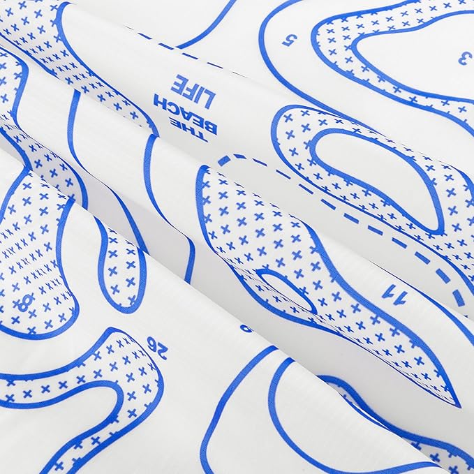 Beach Blanket Sandproof, 78''×86'' Large Waterproof Sand Free Beach Mat for 4 Adults, Big Compact Foldable White Beach Essential with 4 Stakes & 4 Corner Pockets for Picnic, Camping, Travel