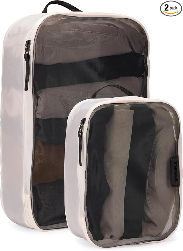 Thule Packing Cube Set, Includes Medium & Small Cubes, Transparent Fabric, Organize Clothing, Easy to Pack