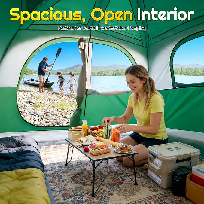 SUV Tent for Camping, 10x9ft Large Car Tent with PU3000 Waterproof, Universal Tailgate Tent Compatible with SUV, CUV, Minivan, Easy Setup Standalone Sheller for Outdoor Travel