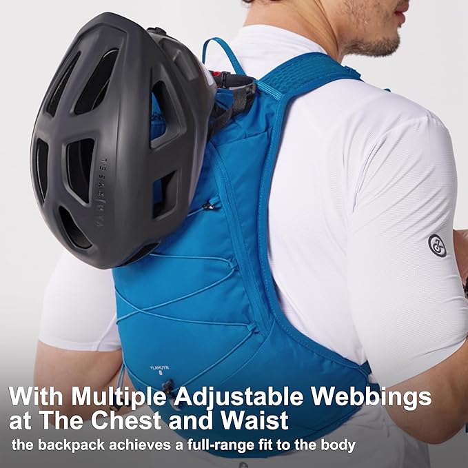 N NEVO RHINO Hydration Backpack,10L Hydro Water Daypack with 2L Water Bladder, Lightweight Hiking Backpack-Hydration Bike Pack for Cycling Rave