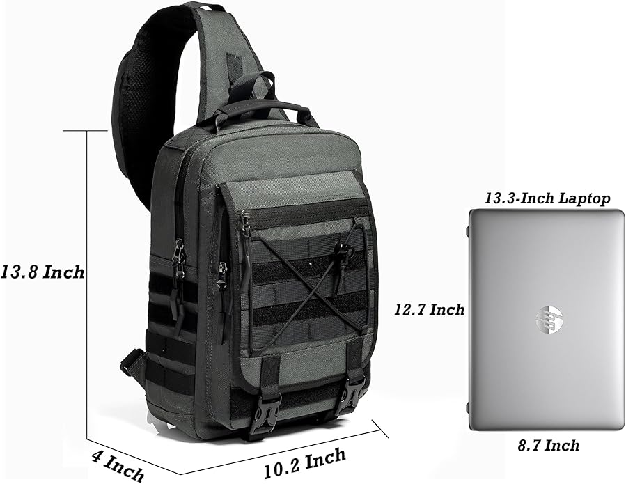 NICGID Tactical Military Backpack Daypack Molle Army Assault Pack Bug Out Bag Travel Fishing Hiking Trekking Rucksack