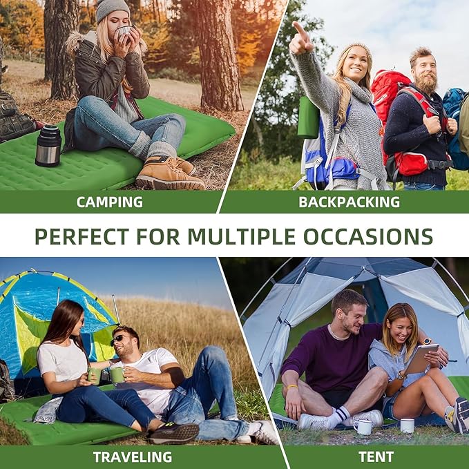 SharpSurvival Ultralight Comfort: The Ultimate Camping Sleeping Pad, 4.7 Inch Thick, Ultralight with Pillow Pump