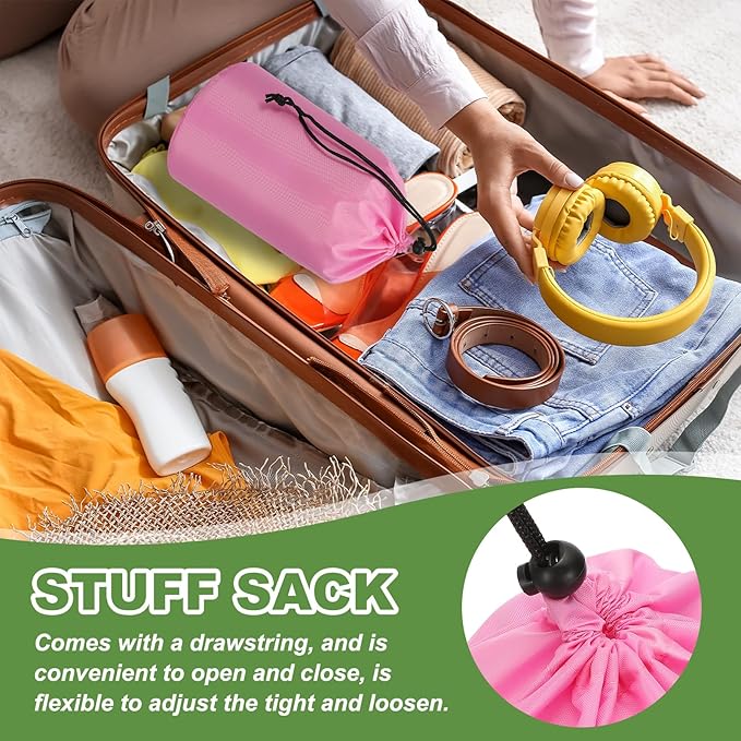 PATIKIL Stuff Sack, Waterproof Outdoor Storage Sack Portable Drawstring Dust Flap Bag Lightweight Sleeping Bag for Camping Hiking Backpacking