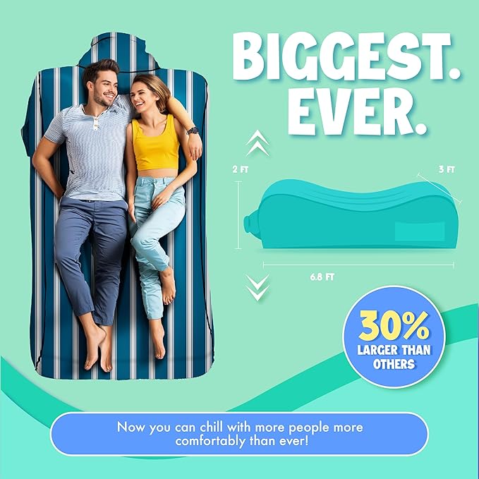 Chillbo Lazybone Inflatable Couch - Ultimate Inflatable Lounger for Maximum Chill - The Perfect Blow Up Couch for Music Festivals Or Inflatable Lounger for Camping