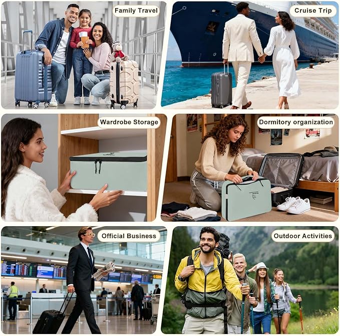 Packing Cubes for Travel, Various Sizes Luggage Organizer Bags with Double Zipper, Durable Space Saver Bags Travel Essentials (5 Set, Grey)