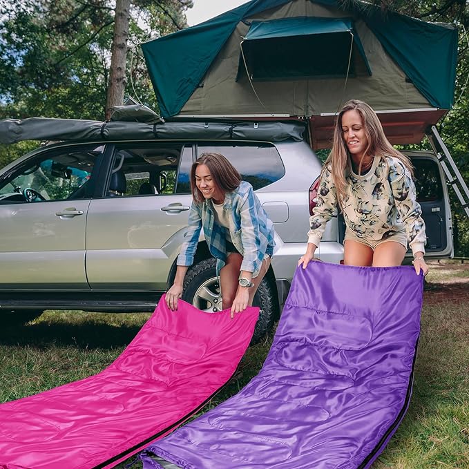 Tudomro 2 Pcs Camping Sleeping Bag for Adults, Lightweight Packable Waterproof Camping Gear Equipment to Keep Warm for Spring Summer Fall Indoor Outdoor Backpacking Hiking Travel