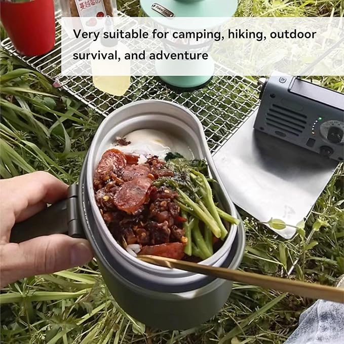 Portable Mess Kit Hiking Picnic BBQ Beach Camping Cookware Mess Tin Camping Pots Pans Set