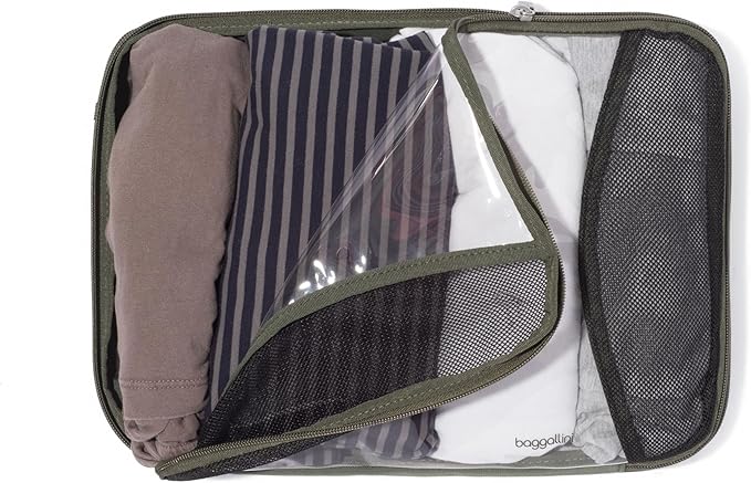 Baggallini Compression Cube 3-piece set - Lightweight Compression Packing Cubes for Travel