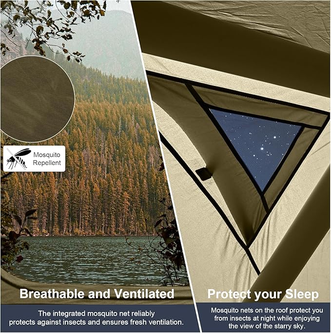 Inflatable Tents for Camping,2/4 Person Easy Setup Blow Up Tents for 4 Seasons Waterproof InflatableTent for Camping, Air Glamping Tents for Camping Adult