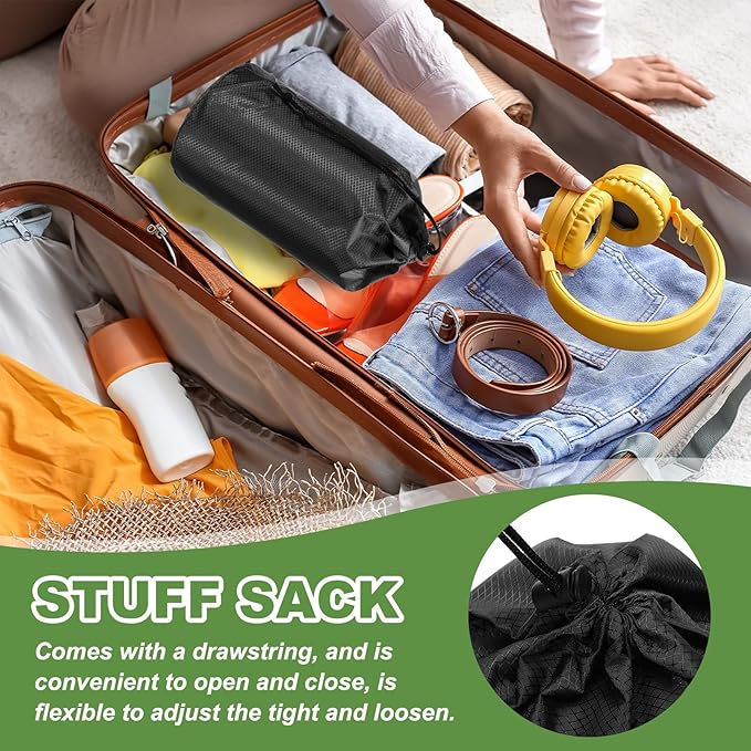 PATIKIL Stuff Sack, Waterproof Outdoor Storage Sack Portable Drawstring Dust Flap Bags Lightweight Sleeping Bag for Camping Hiking Backpacking
