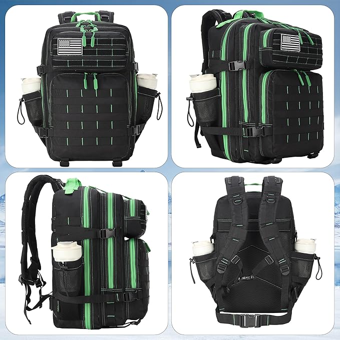 45L Military Tactical Backpacks 3 Days Assault Pack Bag Fitness Rucksack Bug Out Bag Hiking Treeking