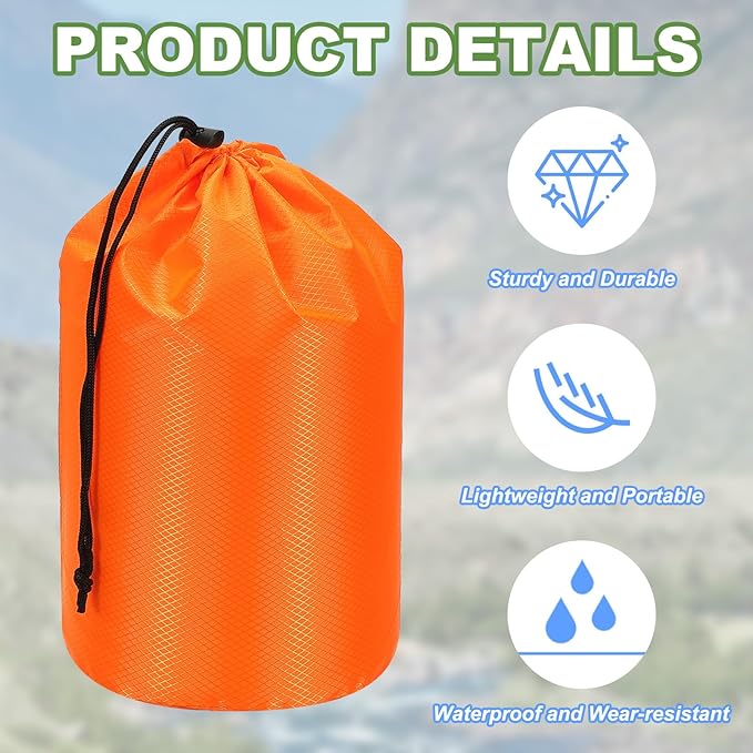 PATIKIL Stuff Sack, Waterproof Outdoor Storage Sack Portable Drawstring Dust Flap Bags Lightweight Sleeping Bag for Camping Hiking Backpacking