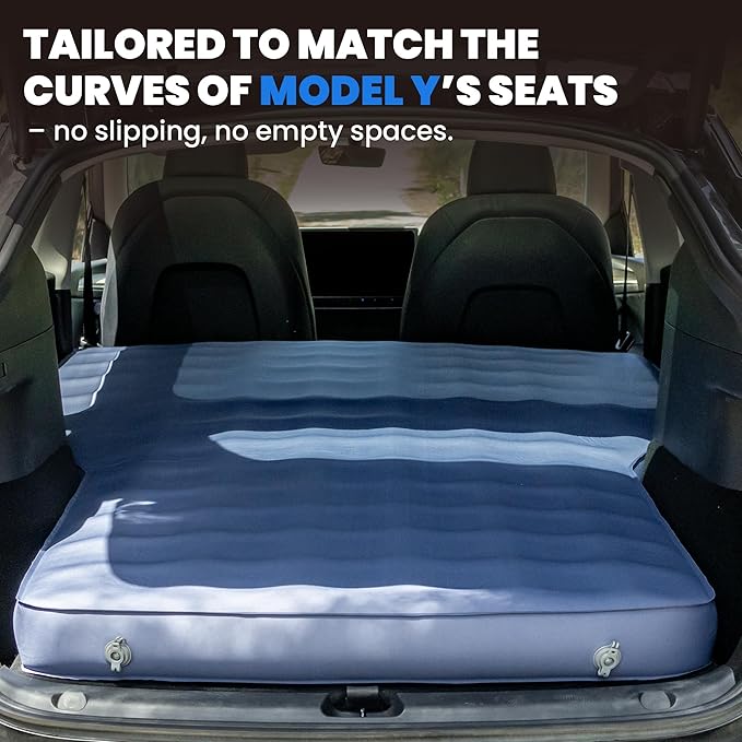 OUTSKIRT Camping Sleeping Pad for Tesla Model Y, 4" Thick Self Inflating Sleeping Mat, 9.5 R-Value Car Camping Pad, Camping Air Mattress Bed