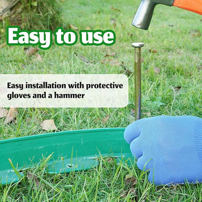 16 Inch Landscape Stakes, 45 Pack Heavy Duty Galvanized Metal Ground Anchoring Spikes for Paver Edging, Weed Barrier, Floor Covering, Artificial Turf, Camping Tent (Yellow)