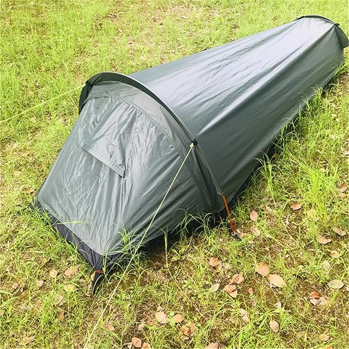 4 Season Polyester Rectangular Backpacking Tent, 1 Person, Waterproof, Breathable, Rainproof, Bivy Sack Included