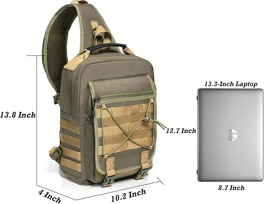 NICGID Tactical Military Backpack Daypack Molle Army Assault Pack Bug Out Bag Travel Fishing Hiking Trekking Rucksack