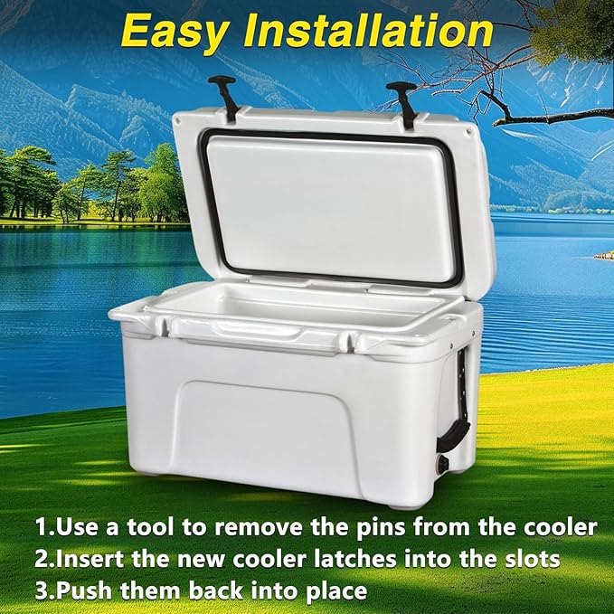 2 Pack Lid Latches Replacements Hard Cooler Handle Grips