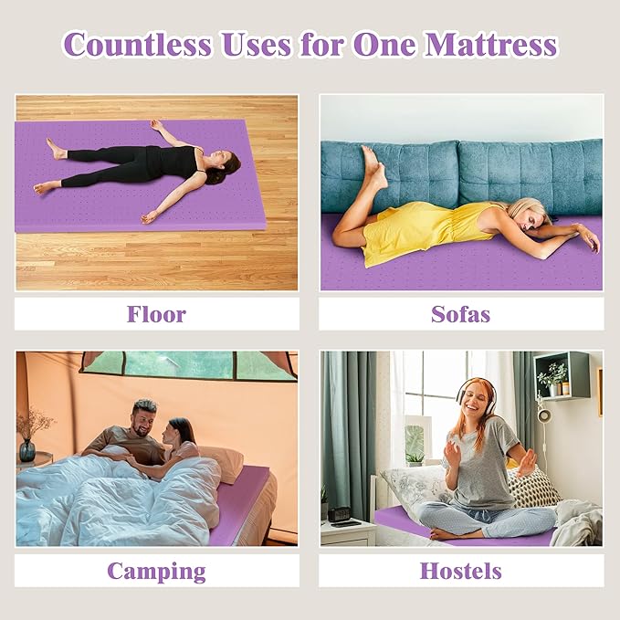 Airensky 2 Inch Cooling Gel Memory Foam Mattress Topper Full Size - CertiPUR-US Certified Bed Topper, Pressure Relief for Back Pain, Breathable Design, Odor-Free (54"x75")