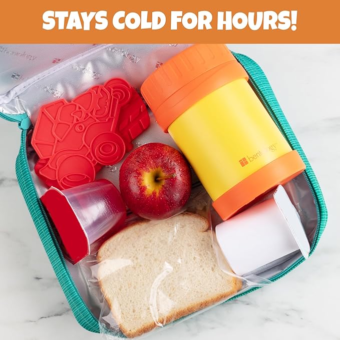 Kids Hard Ice Packs (3 PK) Slim Lightweight Reusable Cooler Freezer Packs- Long-Lasting Chillers Keep Food Fresh for Hours- Durable Leak-Proof Design for Boys Girls Back To School- BPA Free, Food Safe