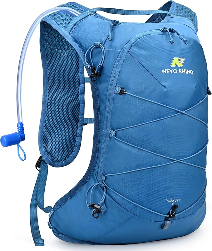 N NEVO RHINO Hydration Backpack,10L Hydro Water Daypack with 2L Water Bladder, Lightweight Hiking Backpack-Hydration Bike Pack for Cycling Rave