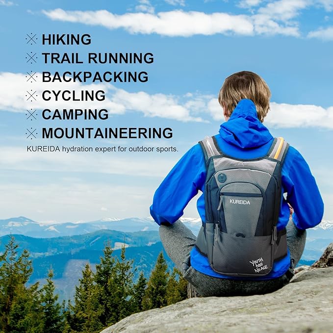 Dual Hydration Bladder 2 Liter,Water Bladder for Hiking Backpack Leak Proof,Water Reservoir for Hydration Pack,BPA Free,Carry Water and Electrolytes,TPU Material