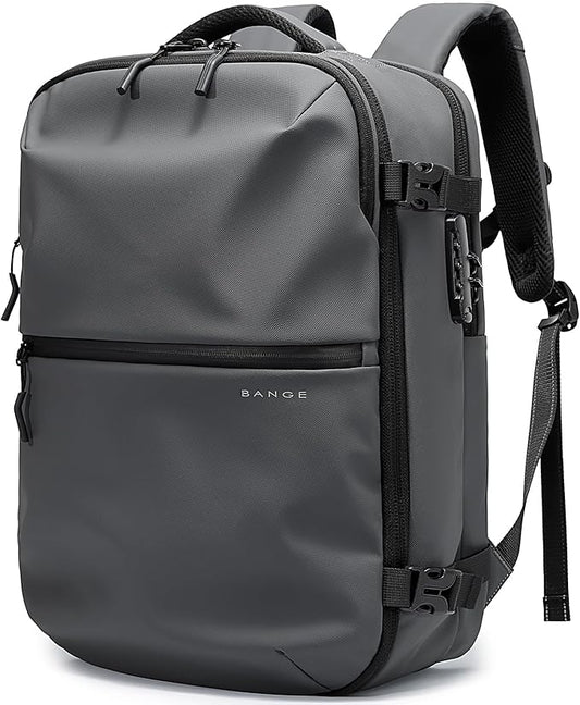 BANGE Commute Backpack with Water Bottle Holder, Anti Theft Laptop Backpack Fits for 15.6Inch Notebook, Water Resistant Office Daypack for work