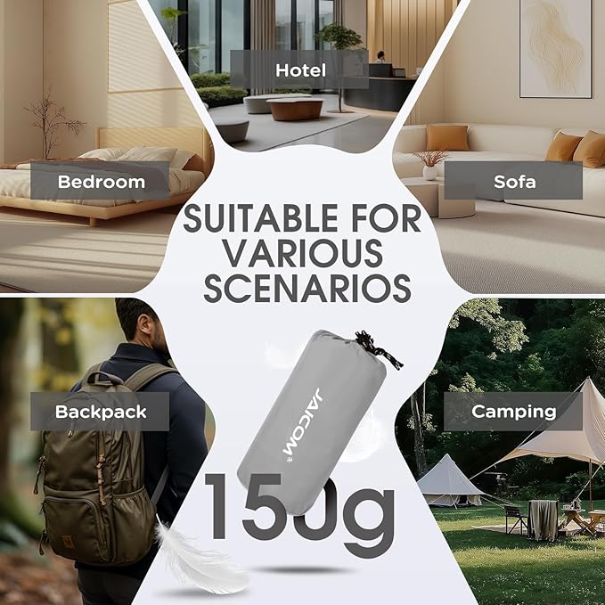 Ultralight Sleeping Bag Liner - 5.3 oz Washable Adult Sleep Sack & Travel Sheets, Self Tan Sleep Sack with Two-Way-Zipper, for Backpacking, Hotel, Camping, Travel