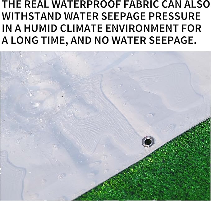 TARPAL 30'x50' White Tarp Waterproof 7.5 mil Medium Duty All Purpose Poly Tarps Cover Waterproof,Snow Proof UV Protection,Rip and Tear Proof,Poly Tarpaulin