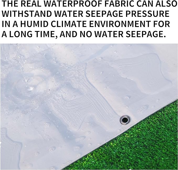 TARPAL 30'x40' White Tarp Waterproof 7.5 mil Medium Duty All Purpose Poly Tarps Cover Waterproof,Snow Proof UV Protection,Rip and Tear Proof,Poly Tarpaulin