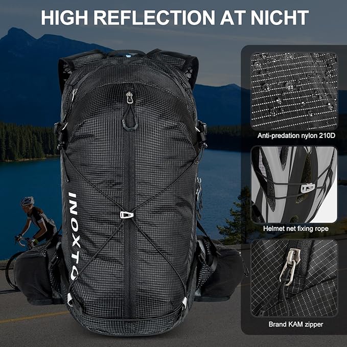 IX INOXTO Hydration Backpack, 20L Multipurpose Hiking Backpack with 2L Water Bladder, Water Backpack Insulated Hydration Pack Ideal for Hiking and Cycling