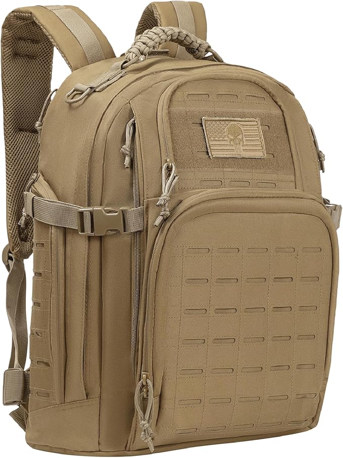 TRAILKICKER Military Tactical Backpack 40L for Men, Hiking Molle EDC Daypack Work Backpack with Water Bladder Compartment