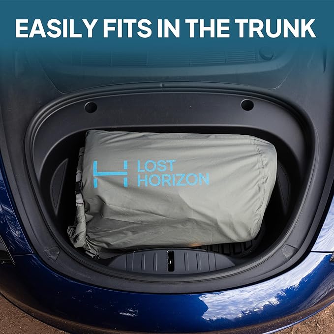LOSTHORIZON Camping Air Mattress with Foam for Tesla, Self Inflating Sleeping Pad, 4.5" Thick, R-Value 13, Model 3