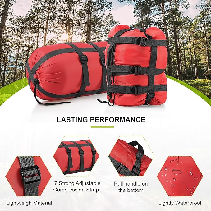 Compression Sack for Sleeping Bag Store Ultralight Sleeping Bag Compression Stuff Sack 15l 25l Space Saving Gear for Travel Camping Hiking Outdoor