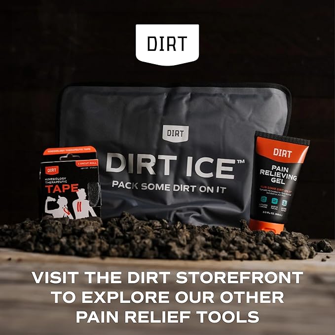 Dirt Ice - Gel Ice Pack - Large 2 Pack - 14.5"x10.5" - Ice Packs for Injuries Reusable – Reduce Swelling & Bruising - Pain Relief - Shoulder, Neck, Back, Elbow, Foot & Knee Ice Pack Wrap - Cold Pack