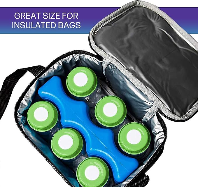 Ice Pack for Coolers, Breastmilk Bottle Storage, Lunch Box, Insulated Contoured Freezer Pack, Long Lasting Reusable Cool Pack for Beer Soda, Camping Beach Picnic
