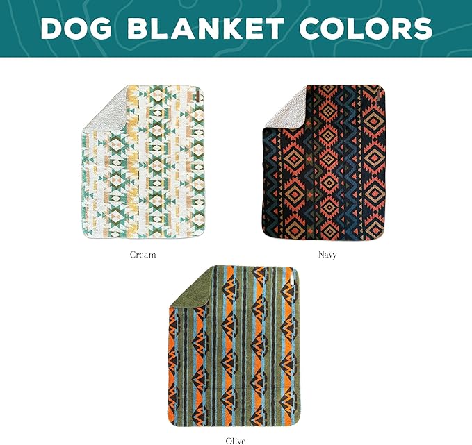 Wilderdog Sherpa Fleece Waterproof Dog Blanket - 60" x 90" - Cream