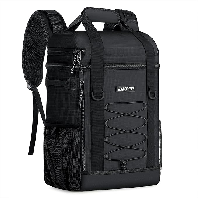 Cooler Backpack, 36 Cans Multifunctional Leakproof Cooler Backpack with Padded Top Handle, Mesh Pocket for Camping BBQ