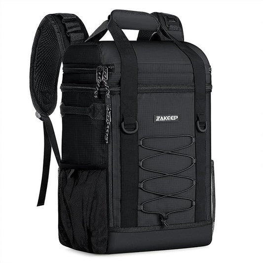 Cooler Backpack, 36 Cans Multifunctional Leakproof Cooler Backpack with Padded Top Handle, Mesh Pocket for Camping BBQ