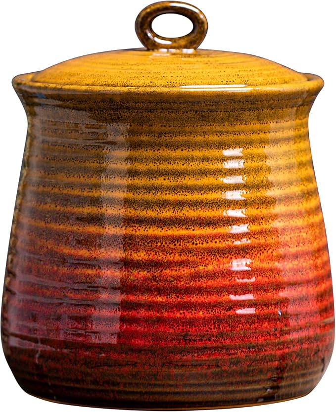 40 OZ Cookie Jar,Dog Treat Jar, Kitchen Canisters for Countertop for Food Storage Coffee, Tea,Flour, Beans, Spices, Nuts and More Ceramic Jar with Lid.