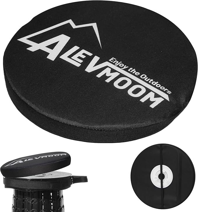 Thick Seat Cushion for 19.7" Telescopic Stools (Exclude Stool), D 11.8"(30cm) Chair Pads with Soft Foam and Three Pegs Fit in Round Collapsible Folding Stools (Cushion Only)