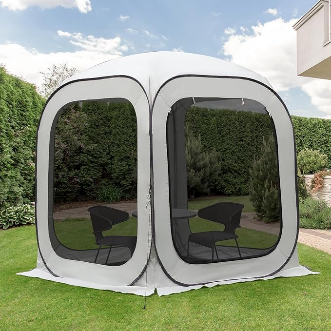 Pop-up Screen House Tent, Portable Screen Room for Outdoor, Pop up Gazebo with Mosquito Netting, Screened in Canopy for Camping for Outdoor Camping/Patio/Backyard (6 * 6ft)