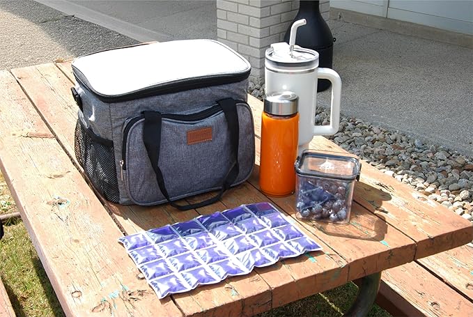ICY-COOLS Reusable Ice Packs for Coolers - Flexible Ice Sheets, Flat and Long-Lasting for Camping or Lunch Boxes, 10x16 & 8x12, 1 or 3 Pack